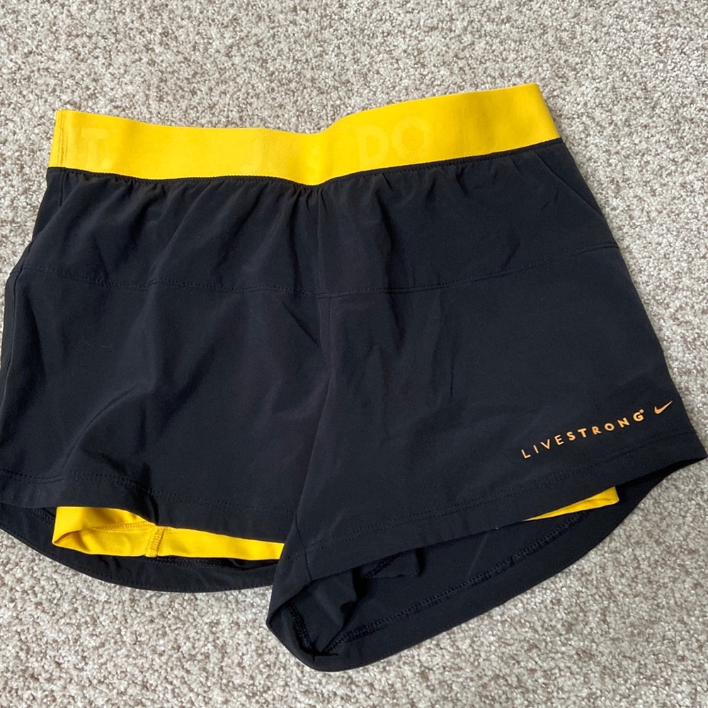 Nike Livestrong Shorts with Spandex Lining Size small